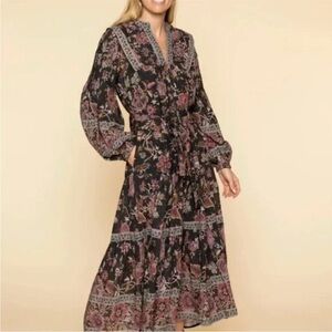 Sea New York Printed Tiered Maxi Dress